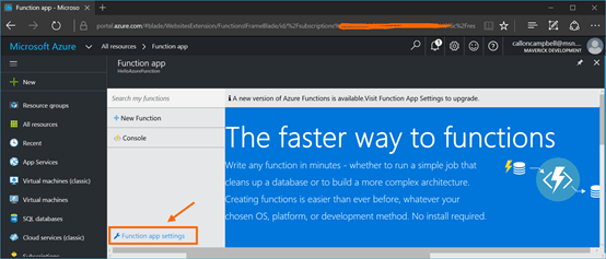 Function App Settings 1